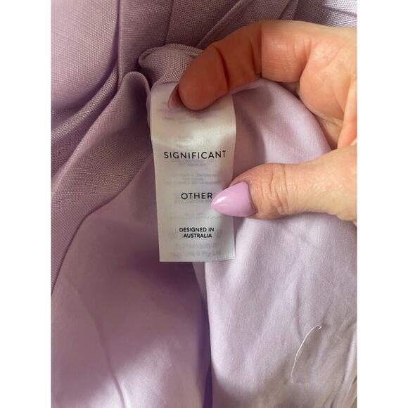 NWT Significant Other Lola Lilac Mini Linen Blend Dress Size 2 - Picture 9 of 13